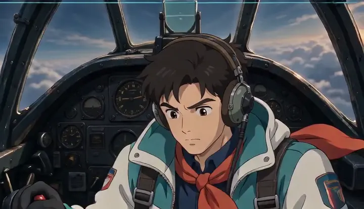 A pilot watches the instruments from a fighter cockpit. Sample 2 · frame 0092.