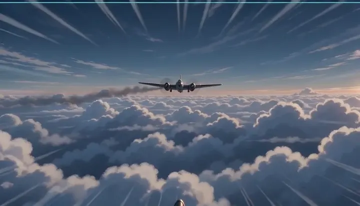 A pilot looks back across the fighter's wing. Sample 3 · frame 0196.