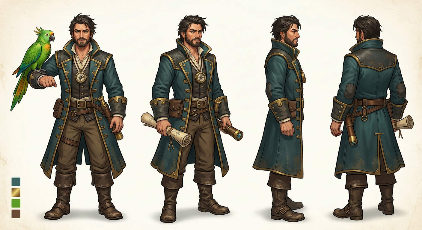 Captain Nemo and Bit reference art from Stochastic Parrot