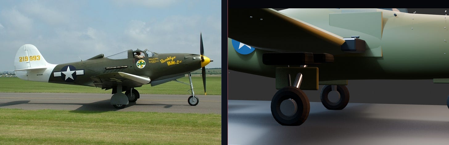 When AI-Driven Blender Modeling Fails: P-39 Airacobra image from the original Advisory Hour post.