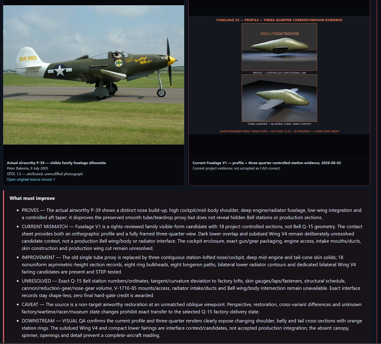 When AI-Driven Blender Modeling Fails: P-39 Airacobra image from the original Advisory Hour post.