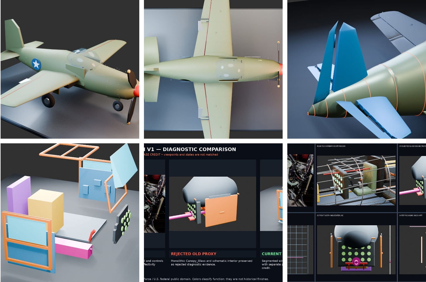 When AI-Driven Blender Modeling Fails: P-39 Airacobra gallery image from the original Advisory Hour post.