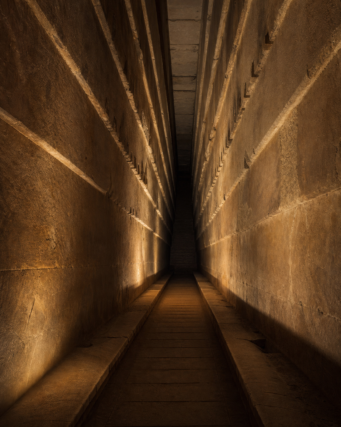 Reconstructed Grand Gallery without modern visitor hardware