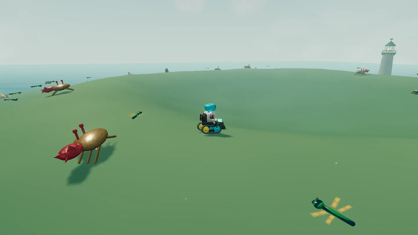 Tidelight wildlife and the distant lighthouse in Island V4.1.