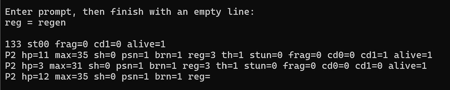 Label collapse example in tiny model output
