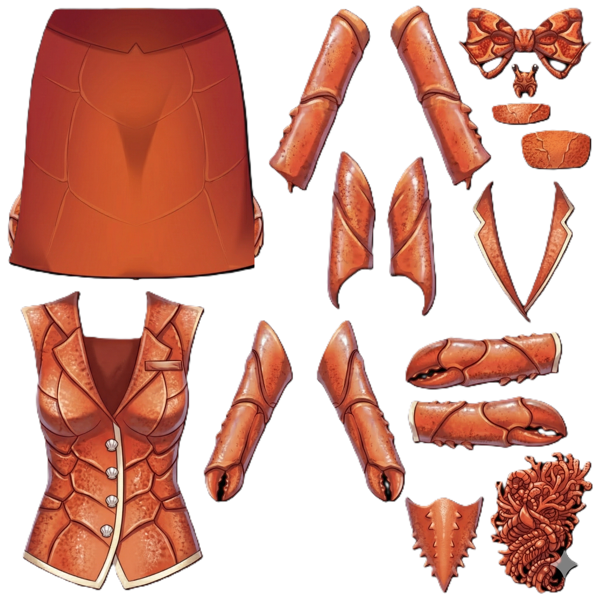 Prompt screenshot used for the lobster themed outfit