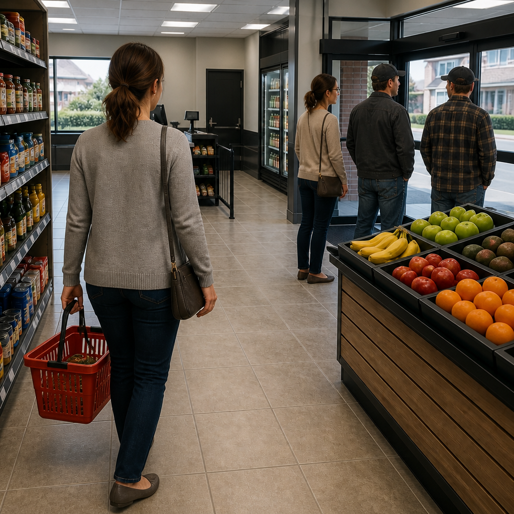 Generated John’s World frame: Shopping (2 of 9).