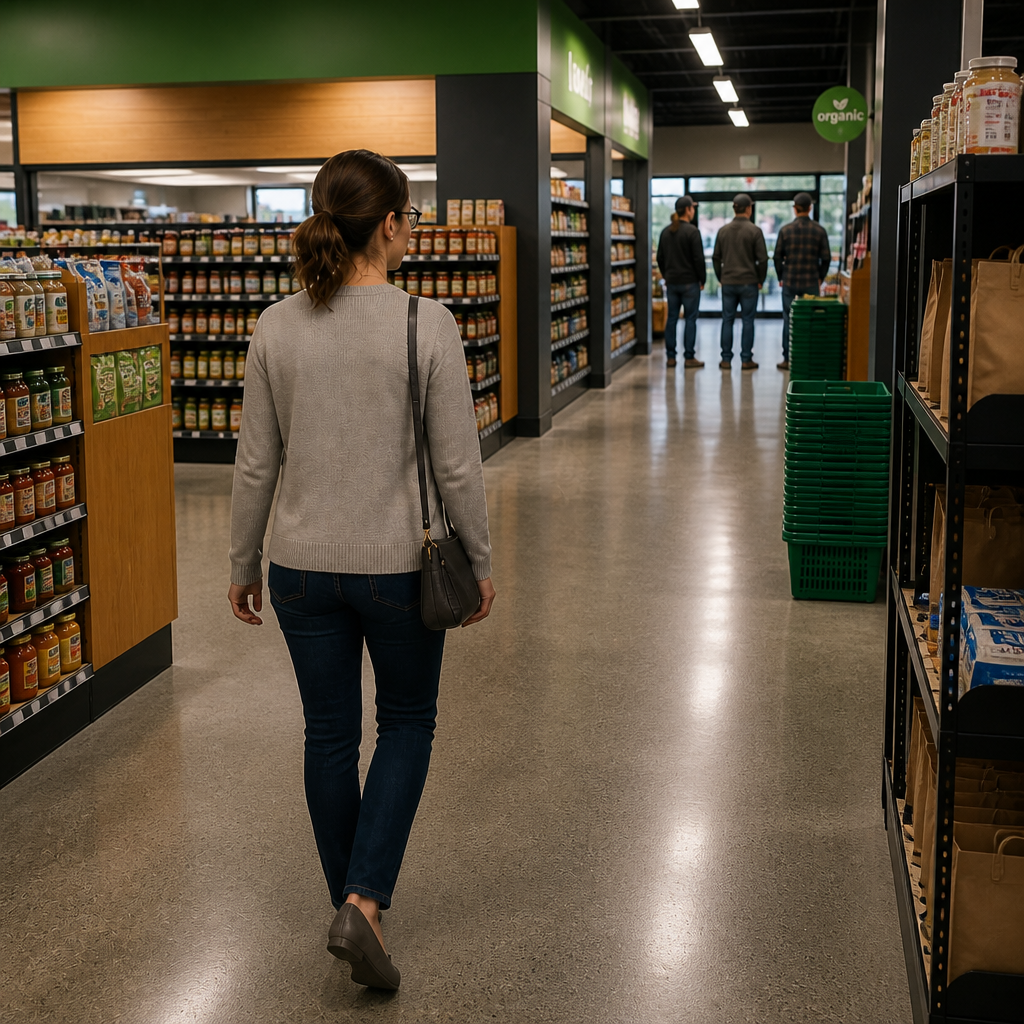 Generated John’s World frame: Shopping (5 of 9).