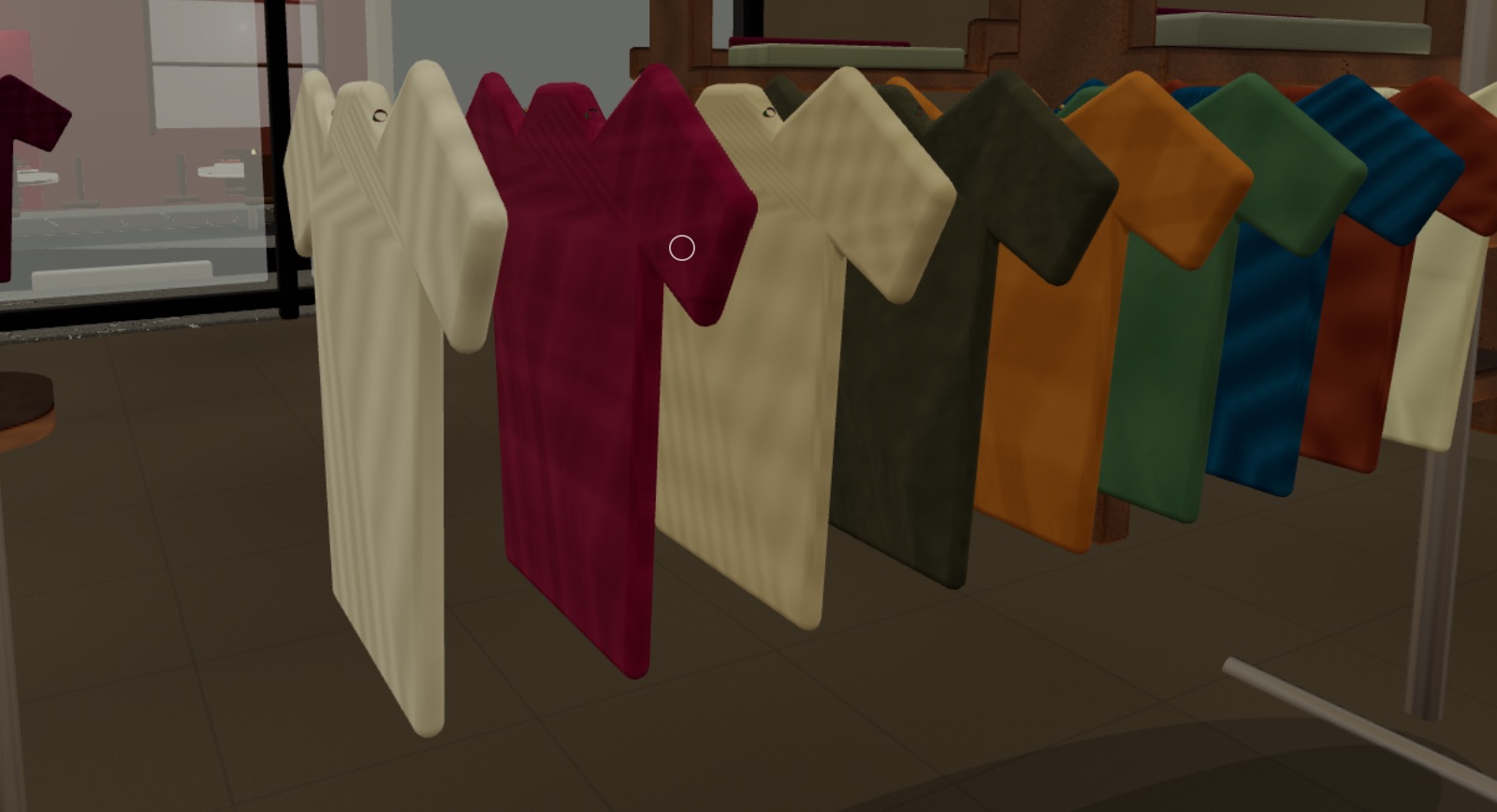 Texture atlas view used to create varied retail clothing materials in one image.
