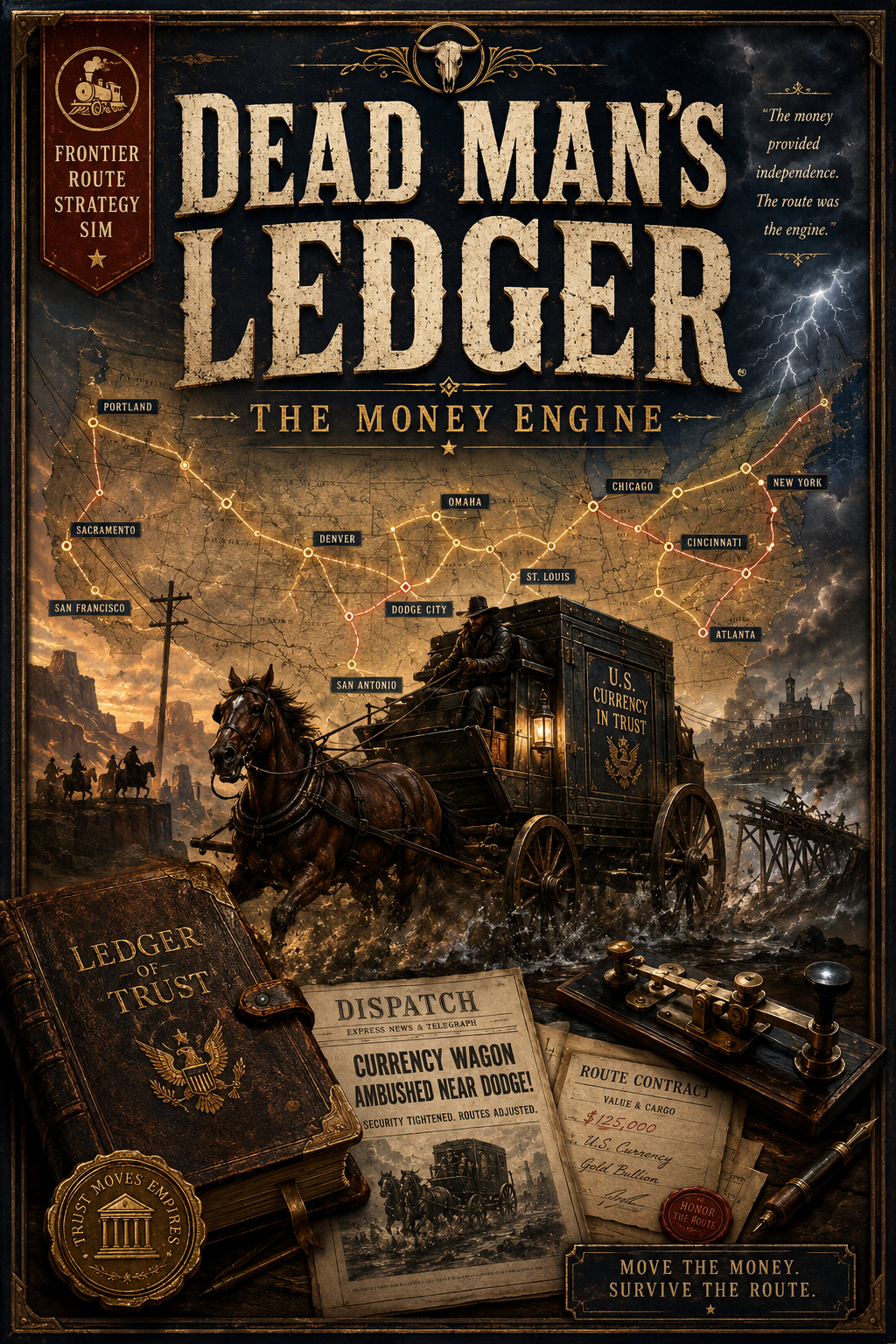 Dead Man’s Ledger: The Money Engine screenshot from the original Substack post.