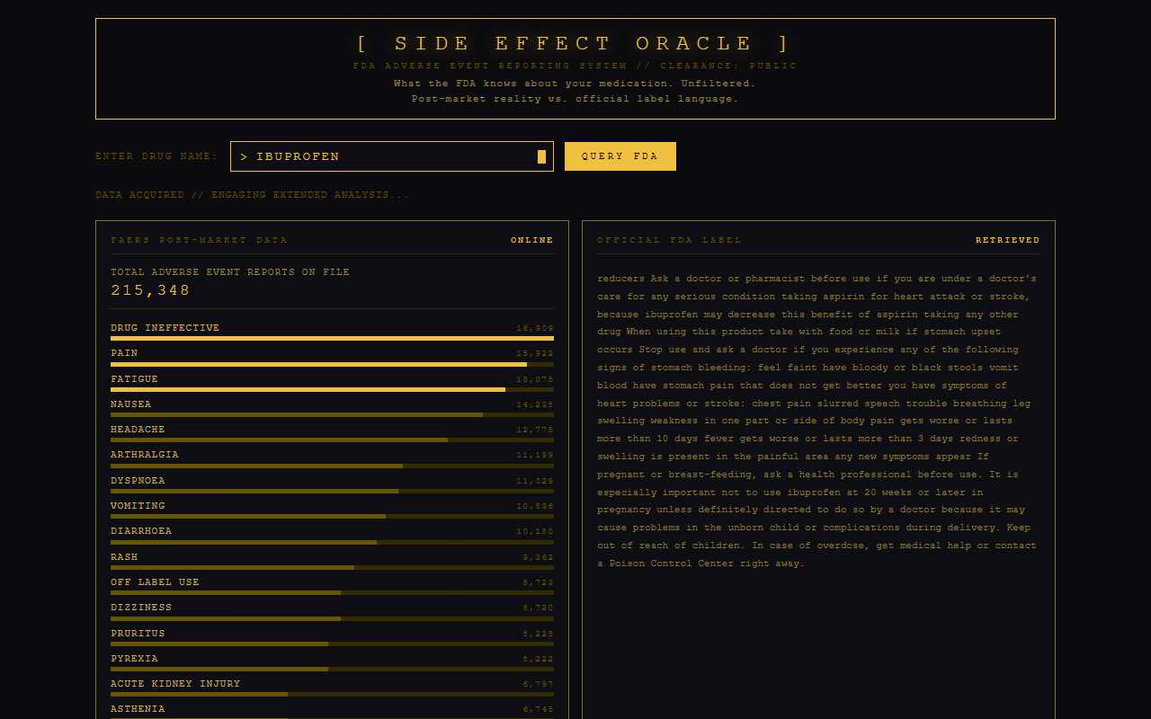 Summer into AI 2026: Side Effect Oracle screenshot from the original Substack post.