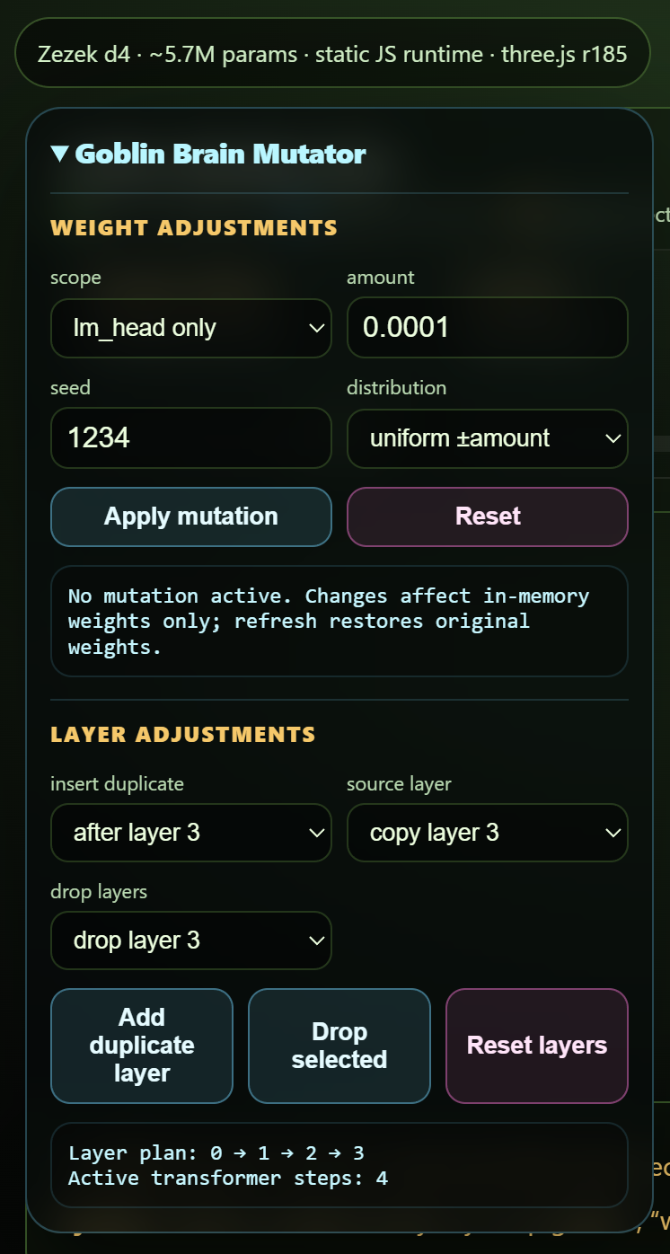 Summer into AI: Week2 Submission: Zezek the Goblin: Web based Goblin Brain screenshot from the original Substack post.