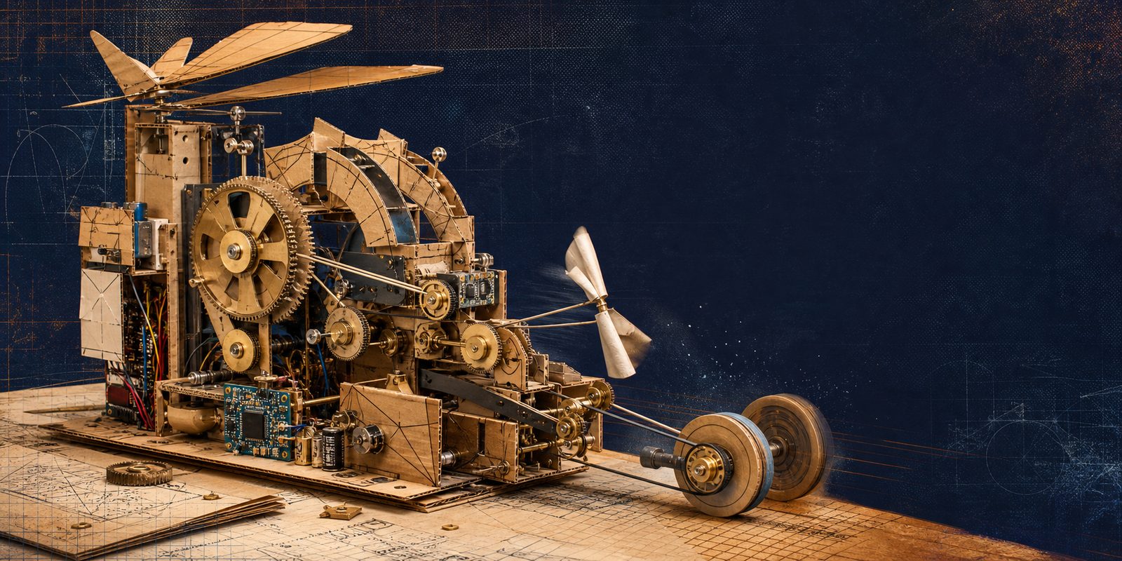 Original editorial art for Independence Engines