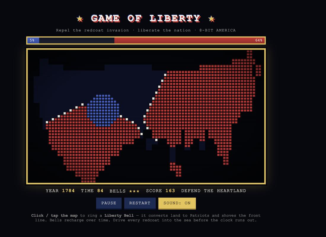 Screenshot from GAME OF LIBERTY - an 8-bit territory battle for the soul of a nation