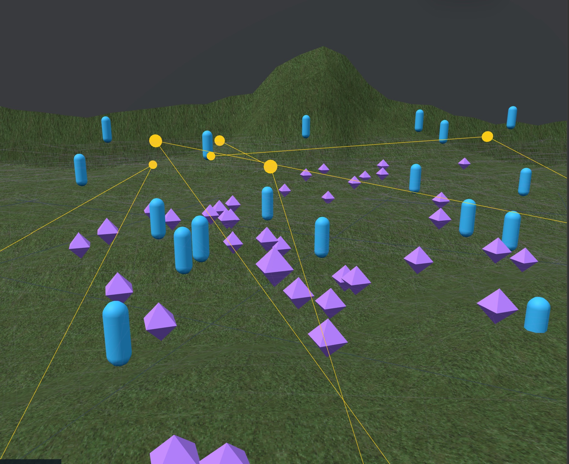Debugging view for NPC placement and pathing in a retro game port