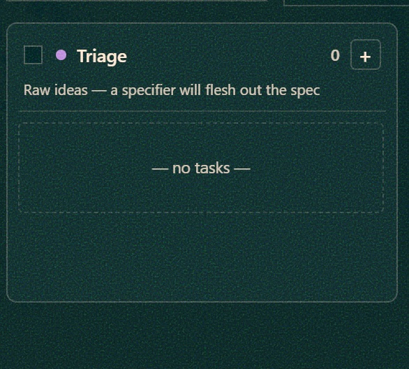Hermes Kanban triage view showing agent-seeded workflow tasks